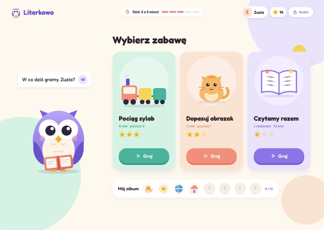 Ekran na komputerze: Wybór zabawy